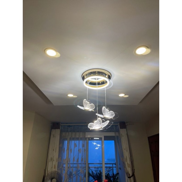 Đèn trần, đèn thả trần cánh bướm trang trí bàn ăn, phòng khách, phòng ngủ hiện đại 3 chế độ sáng