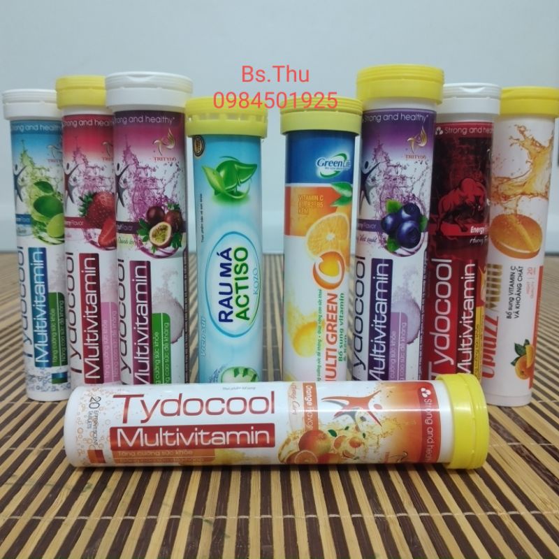 C sủi MULTI GREEN - TYDOCOOL Multivitamin - Upluzz nhiều vị bổ sung vitamin và kẽm hỗ trợ tăng cường đề kháng