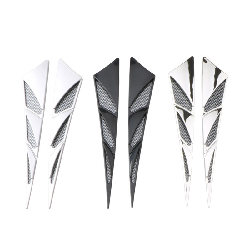 Bộ 2 Miếng Dán Trang Trí Lưới Tản Nhiệt Bằng ABS Cho Xe Hơi