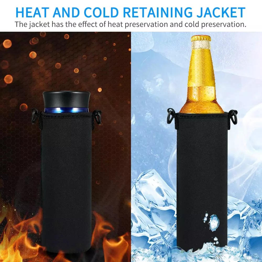 Vỏ Bọc Bình Nước Cách Nhiệt 500/1000ML Có Dây Đeo Tiện Dụng