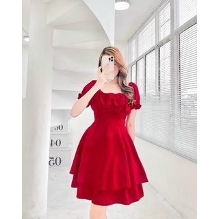 Jum đỏ xếp ly ngực bigsize