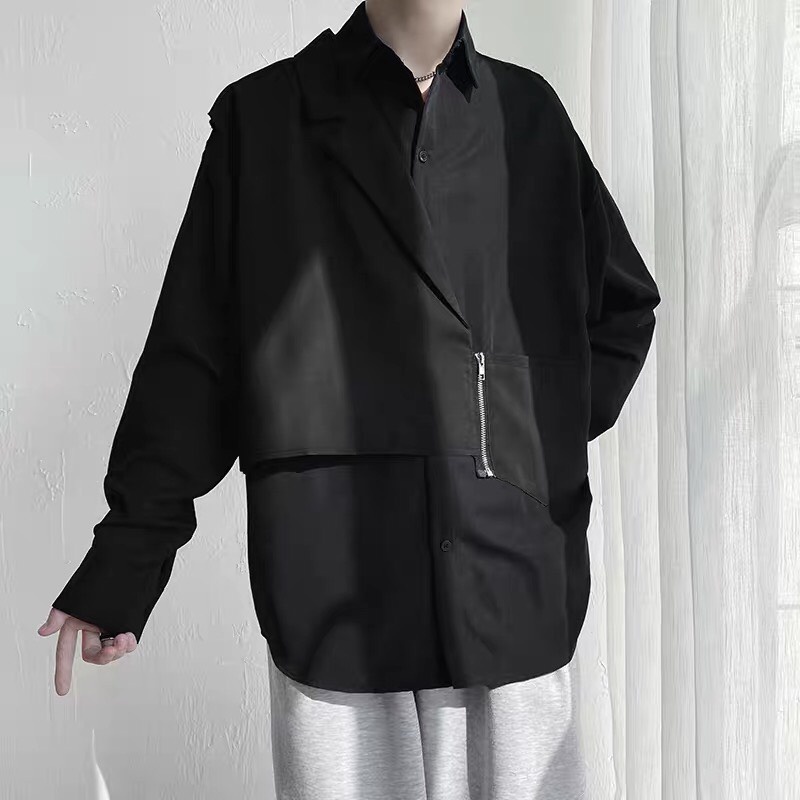 Áo sơ mi Unisex phá cách phong cách Hồng Kông 2021