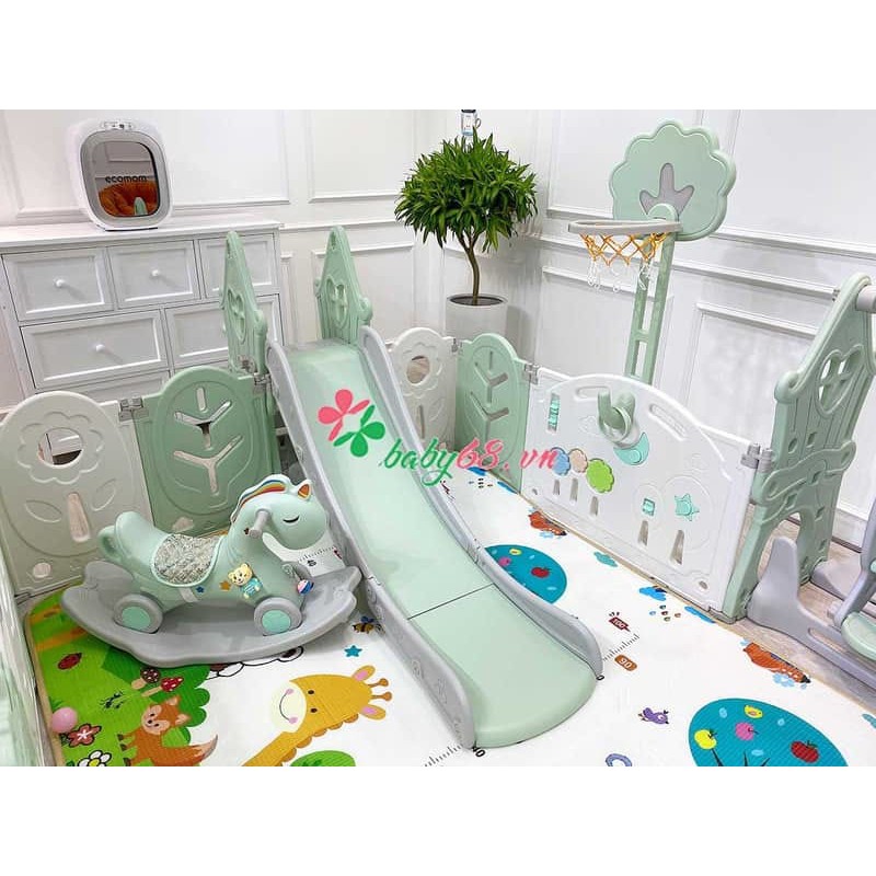 COMBO CẦU TRƯỢT XÍCH ĐU  - QUÂY BÓNG - CHO BÉ CAO CẤP BẢO HÀNG 12 THÁNG