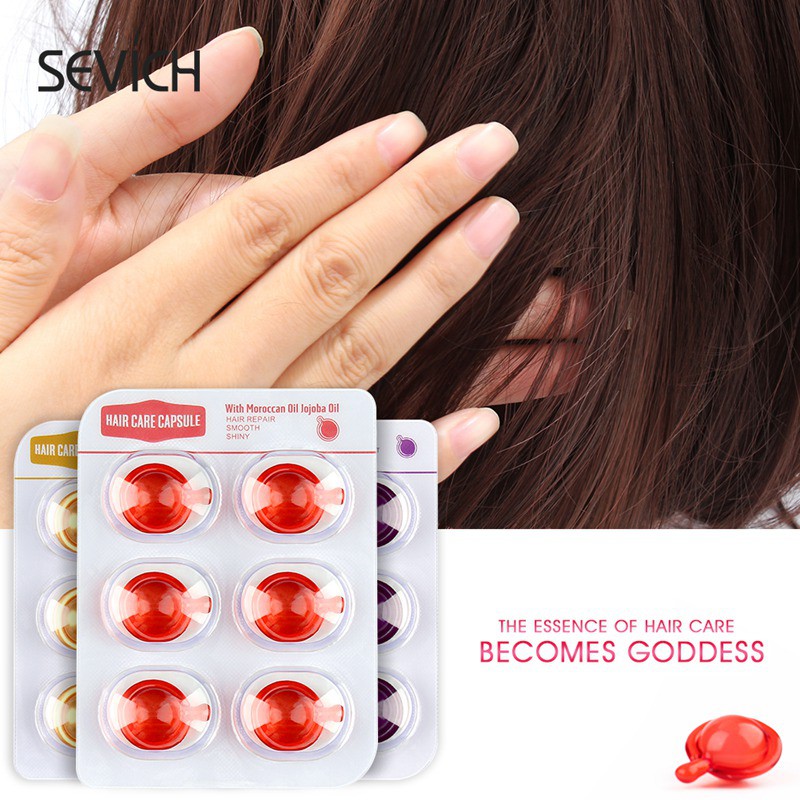 Set 6 viên tinh chất SEVICH giúp phục hồi và nuôi dưỡng tóc hư tổn chứa thành phần vitamin hiệu quả