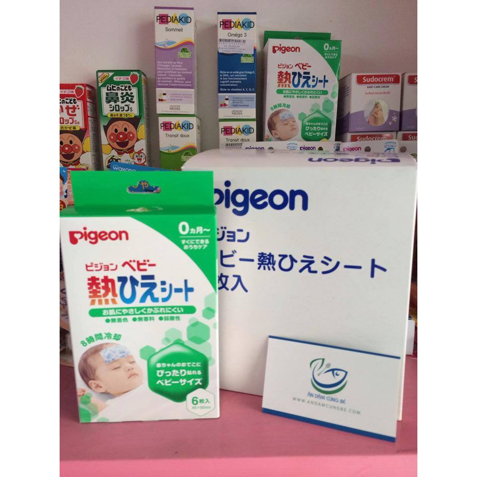Miếng dán hạ sốt trán cho bé PIGEON nội địa Nhật (12 miếng)