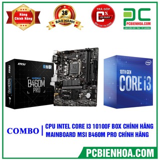 Combo máy tính CPU+ Main I3 10100F Main B460M MSI