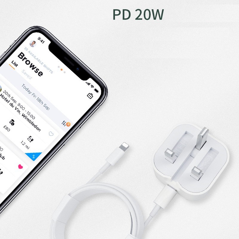 Sạc nhanh 20w bản Singapore cho Iphone 11/ 11 Pro Max/ X/ XS Max/ 8/ 8 Plus/12 /12 Pro Max - Mac Shock