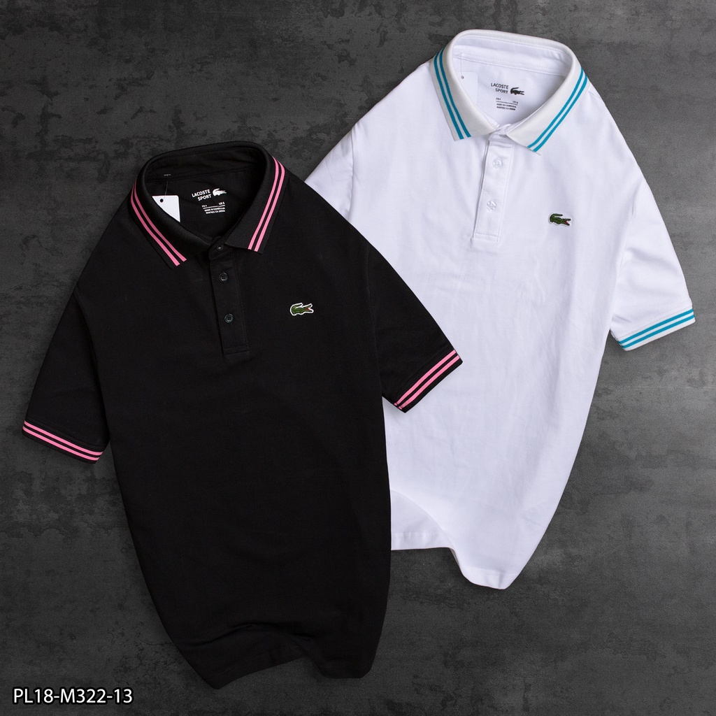 Áo Polo cotton cá sấu 100% PL18 - Áo polo nam viền cổ + tay VNXK