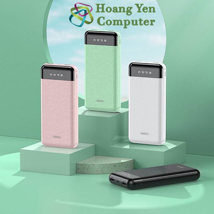 Sạc Dự Phòng Remax RPP-195 20000mah (2 Cổng Sạc Vào - 2 Cổng Sạc Ra) - BH 12 Tháng Chính Hãng - Hoàng Yến Computer