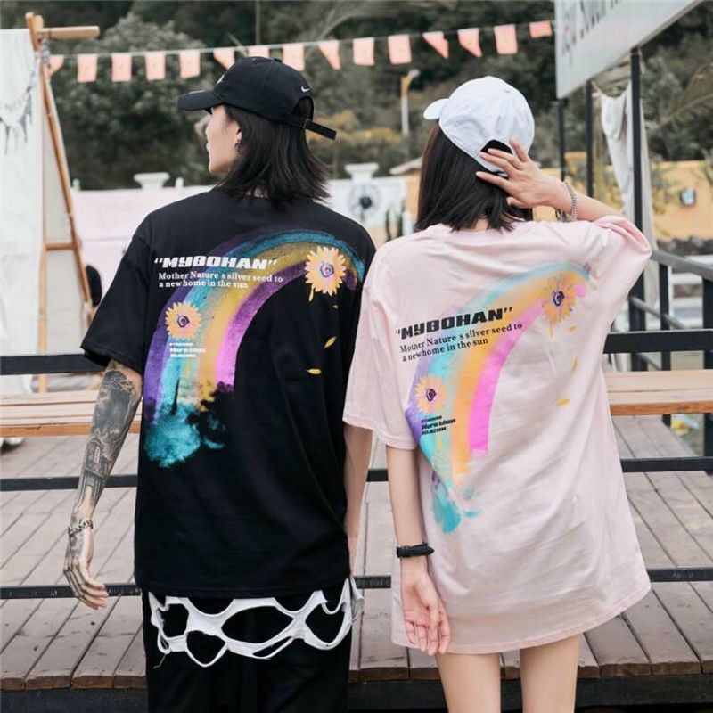 áo thun tay lỡ freesize nam nữ phông rộng unisex ( chọn mẫu trên live ) 114