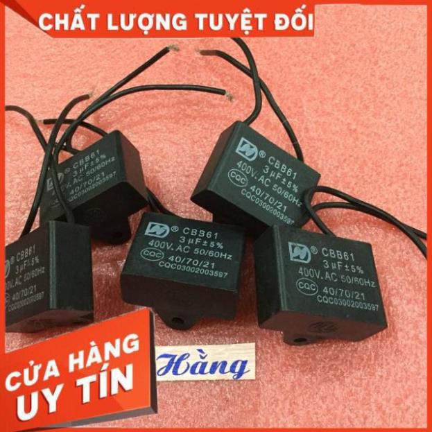 [BánChạy] Tụ quạt 3 M/400 v giá cho 5 chiếc [GiáTốt]