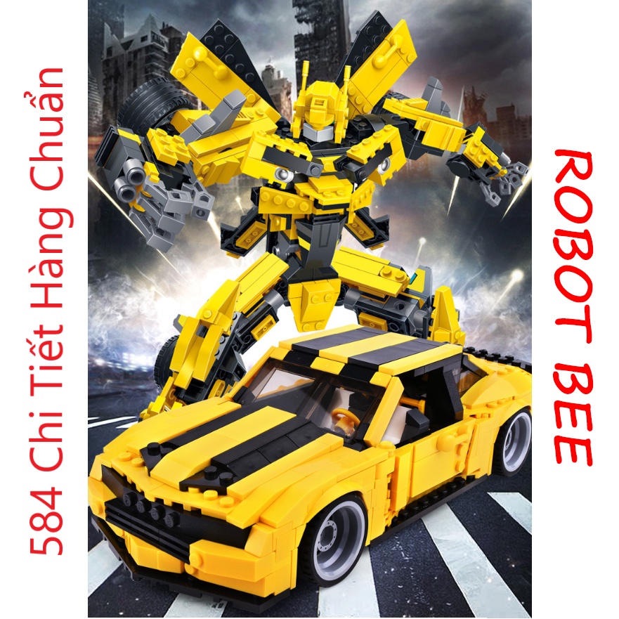 BỘ ĐỒ CHƠI XẾP HÌNH ROBOT BEE - Lắp Ráp Robot Người Máy Biến Hình BEE