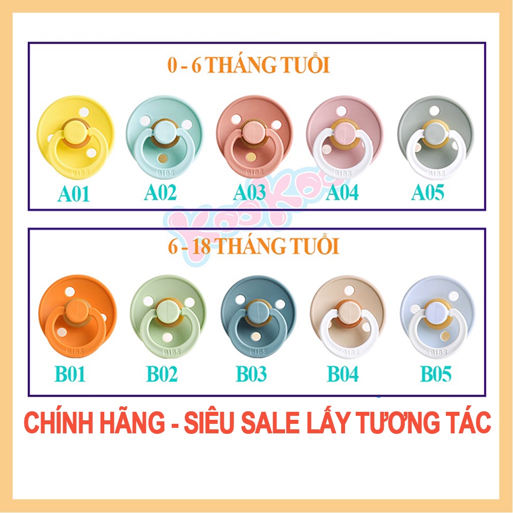 Ti Giả Ty Ngậm BIBS Chính Hãng Dùng Chung Bộ Sản Phẩm Nuôi Con Khoa Học: Nhộng Chũn , Quấn Chũn