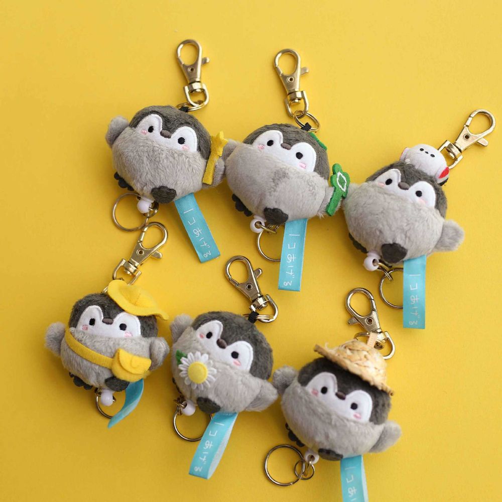 Chim cánh cụt nhồi bông dễ thương gắn móc khóa