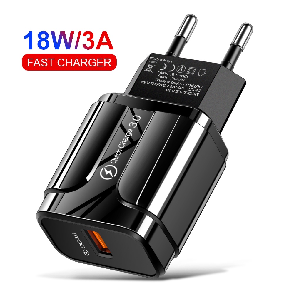 Cốc Sạc Nhanh QC3.0 Cổng USB Chất Lượng Cao Cho Android/Micro USB