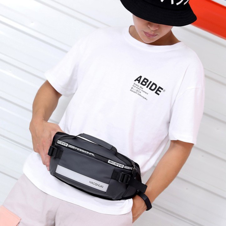 Túi Đeo Chéo Nam, Túi Bao Tử Vải Bóng Chống Nước, Nhiều Ngăn Tiện Dụng Cá Tính TC68 | BigBuy360 - bigbuy360.vn