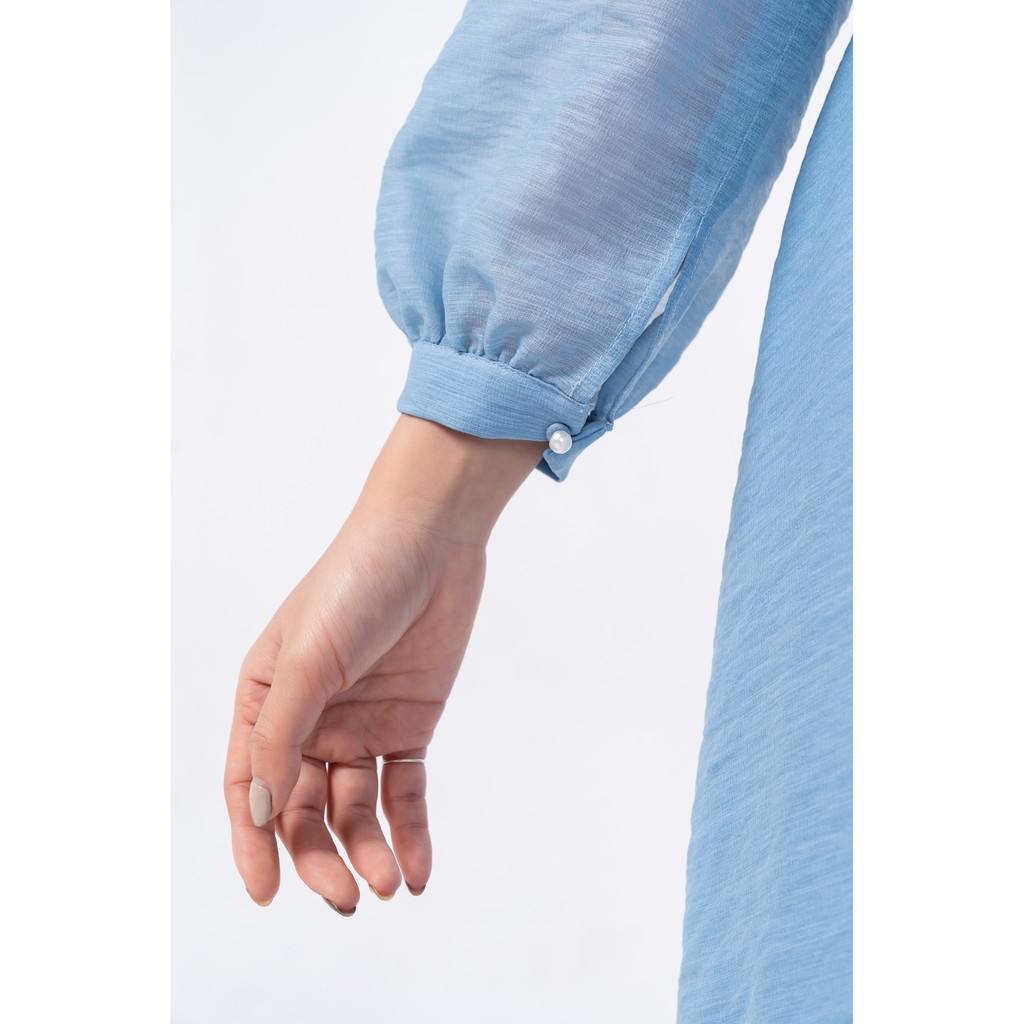 Đầm tơ cổ nơ YODY vải lụa siêu xinh-VDN4098 | BigBuy360 - bigbuy360.vn