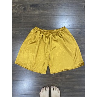 Quần đùi phi lụa free size nam, nữ mặc xông hơi massage spa