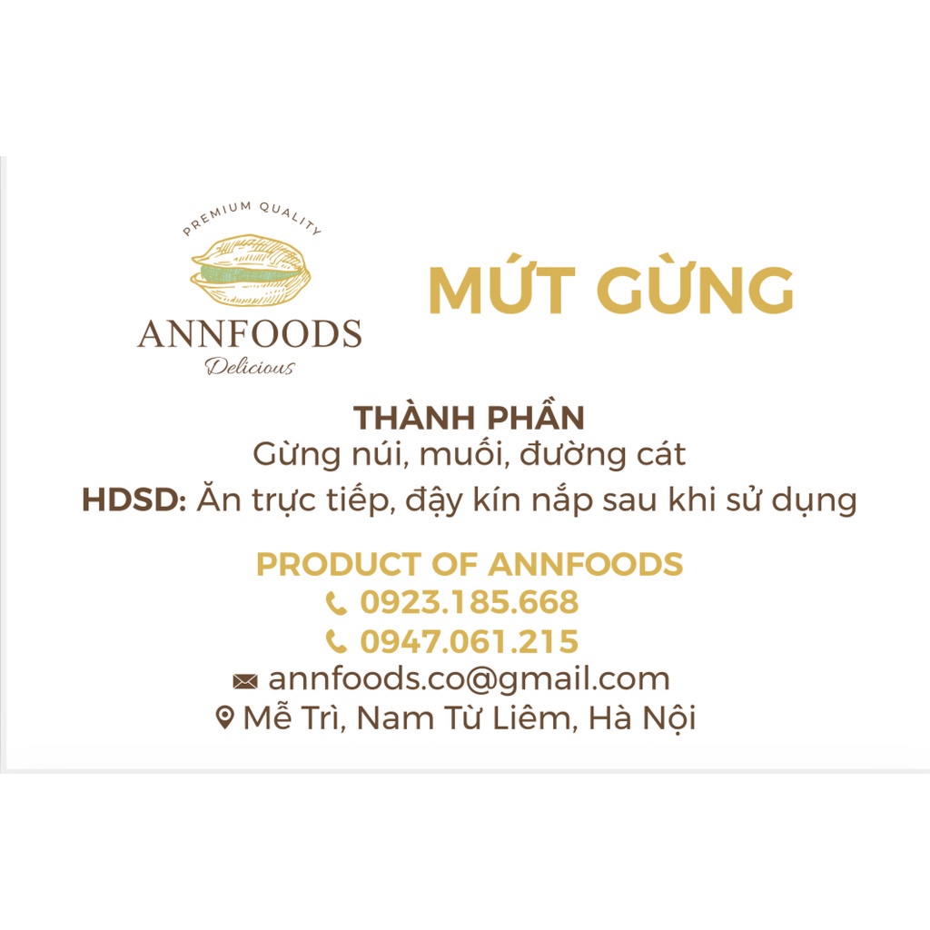 Mứt Gừng Huế Mứt Gừng Nhà Làm Thái Lát Mỏng Vừa Đường Thơm Ngon Chuẩn Vị Huế  - Annfoods