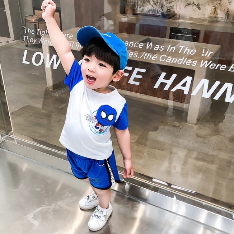 Set siêu nhân cho bé trai bộ siêu nhân bé trai áo siêu nhân cho bé 8-18kg Củ khoai tây shop chất liệu cotton thoáng mát