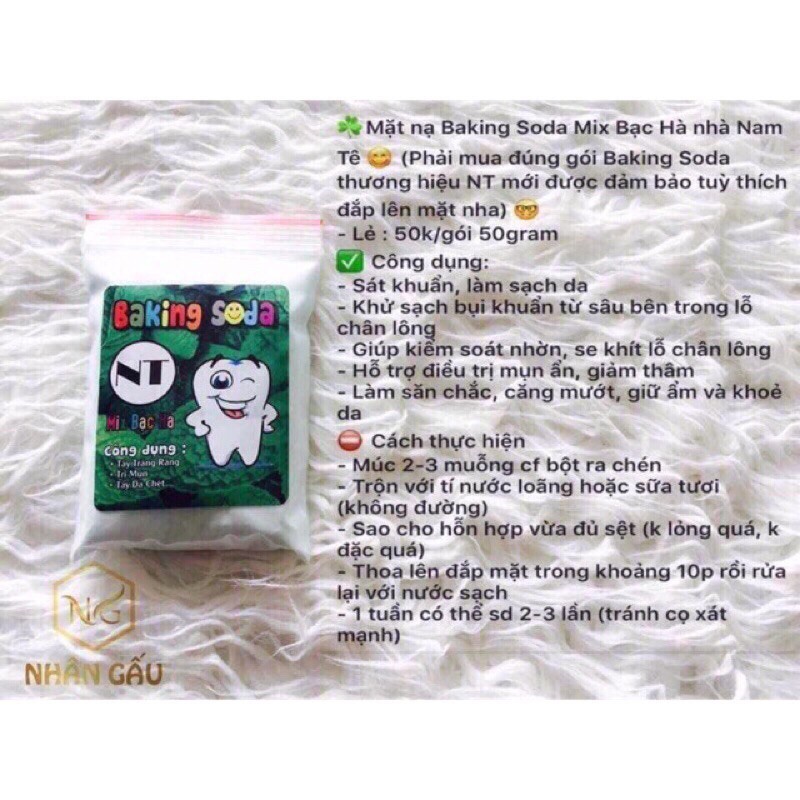 Baking soda mix bạc hà