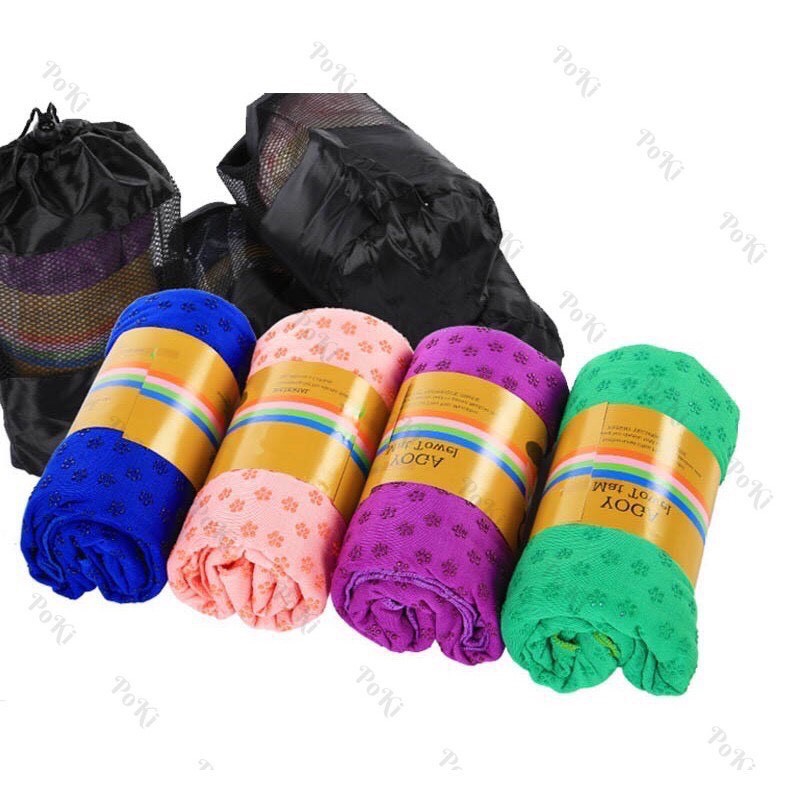 Khăn Trải Thảm Yoga microfiber Dày Chống Trượt Thấm Mồ Hôi Cao Cấp Tặng Túi Đựng Khăn Hải Triề | BigBuy360 - bigbuy360.vn