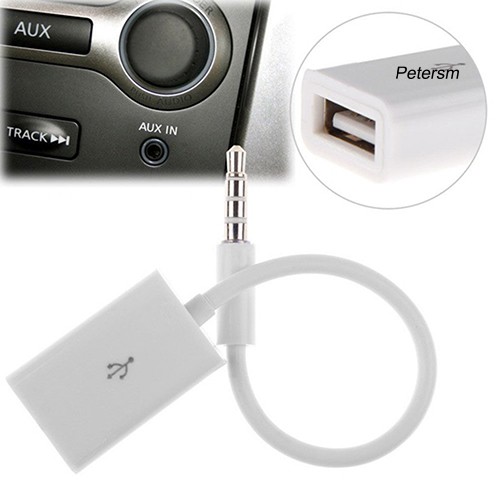 Cáp Chuyển Đổi Âm Thanh Mp3 Đầu Cắm 3.5mm Sang Cổng Usb 2.0 Cho Xe Hơi