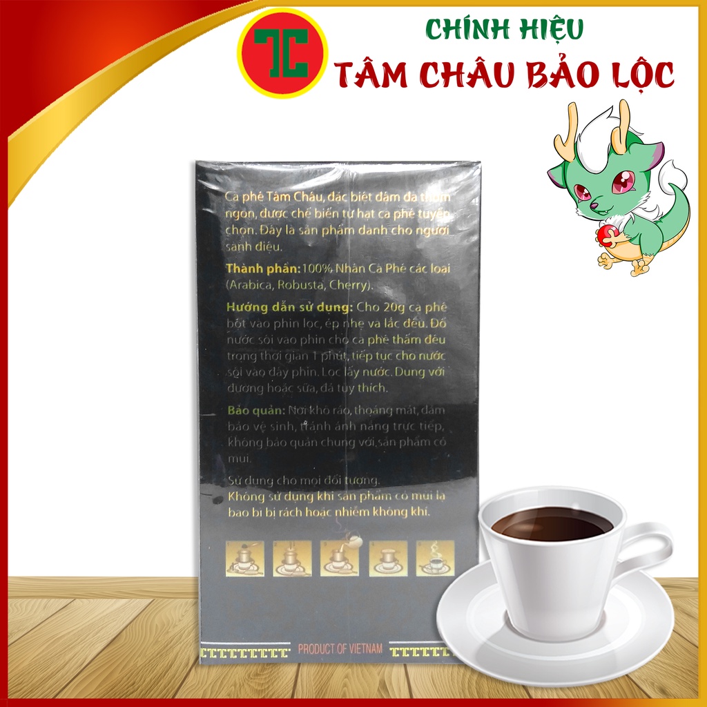 [TÂM CHÂU]Cà Phê Pha Phin Thượng Hạng 500G (Cafe Pha Phin, Coffee Pha Phin) - Chính hiệu TÂM CHÂU BẢO LỘC