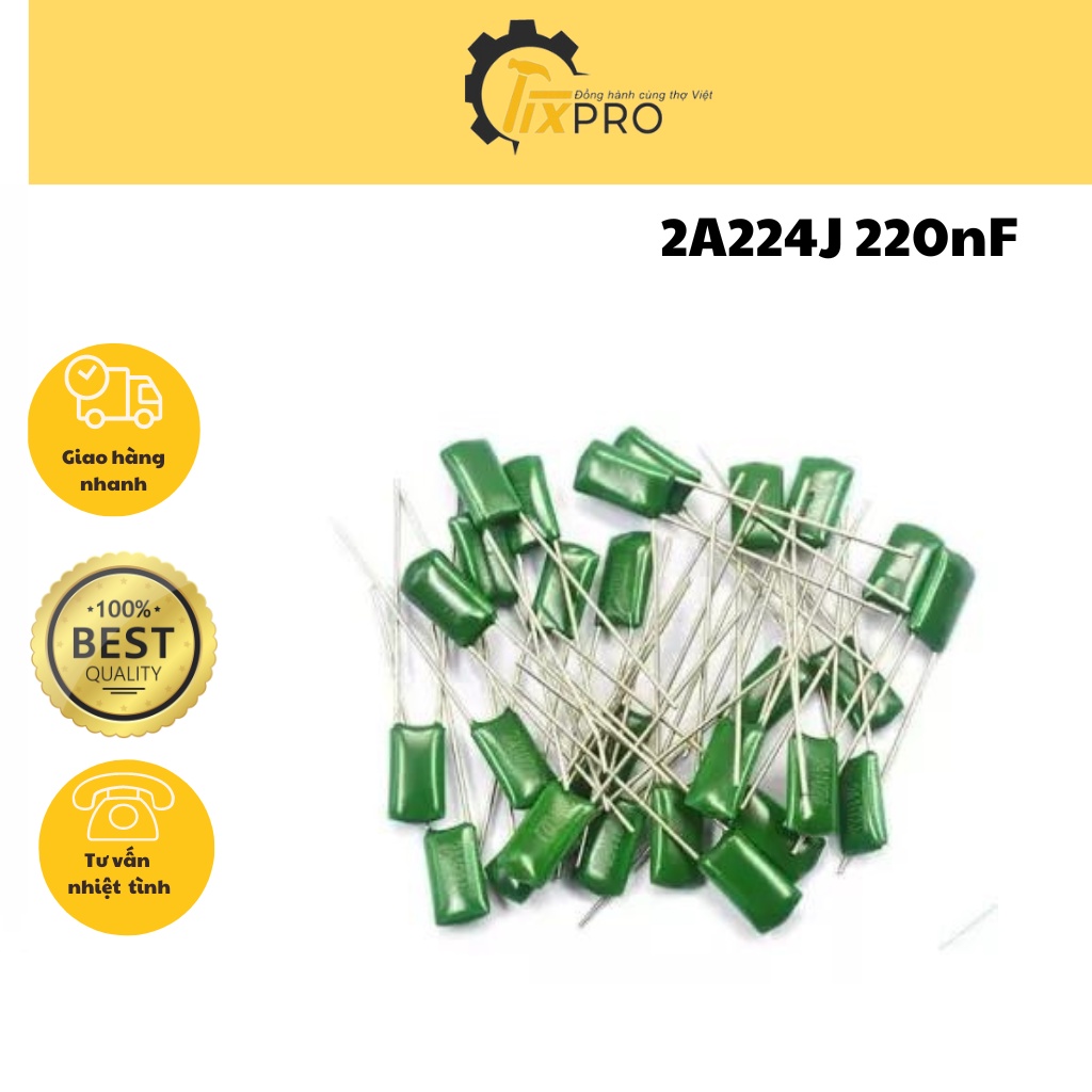 Tụ mica 2A224J 220nF 100V (10c)