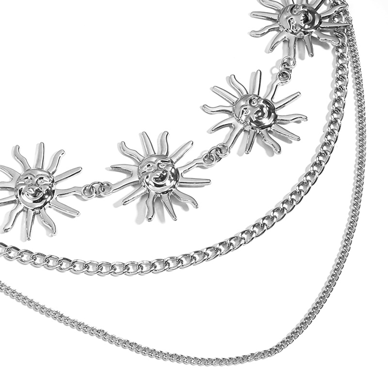 Dây Đeo Thắt Lưng Thiết Kế Mặt Hình Mặt Trời Phối Tua Rua Độc Đáo Thời Trang Cho Nữ