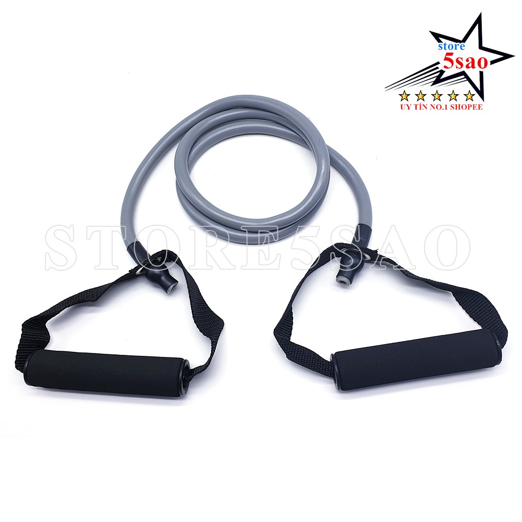 Dây kéo đàn hồi 24 - 28 LB /⭐ FREESHIP ⭐/ dây ngũ sắc tập gym màu ghi