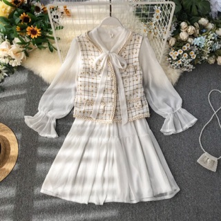 Set váy thu đông xinh xắn order Quảng Châu 10-15 ngày