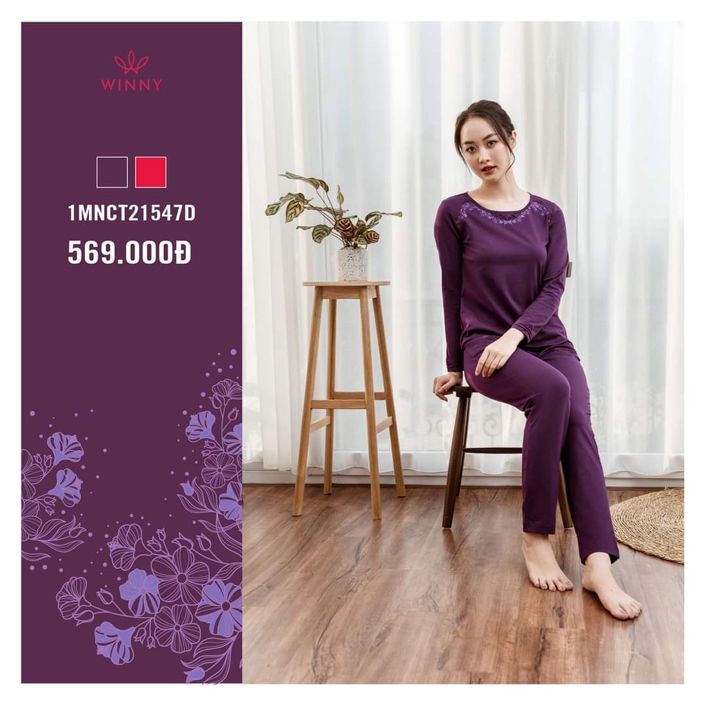Bộ ngủ cotton thu đông Winny 21547