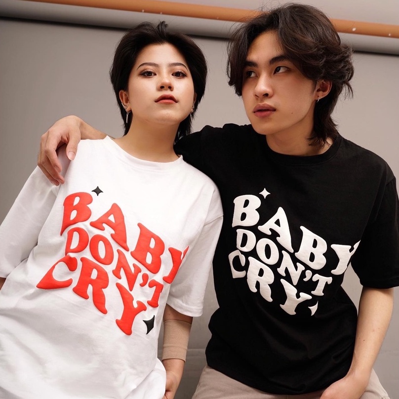 Áo thun unisex BABY DON’T CRY basic TEE form rộng tay lỡ dành cho nam nữ