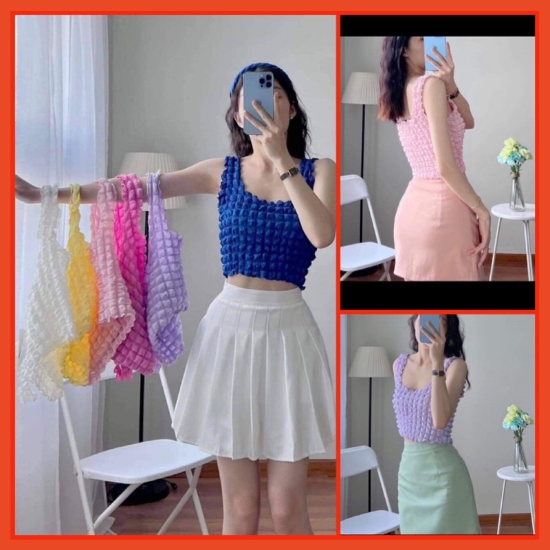 🌸 Croptop 2 dây kiểu dáng ôm năng động 3158 hàn quốc bánh bèo tiểu thư 🌸