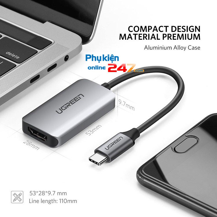 CÁP KẾT NỐI ĐIỆN THOẠI VỚI TIVI QUA CỔNG USB TYPE C ĐỜI MỚI