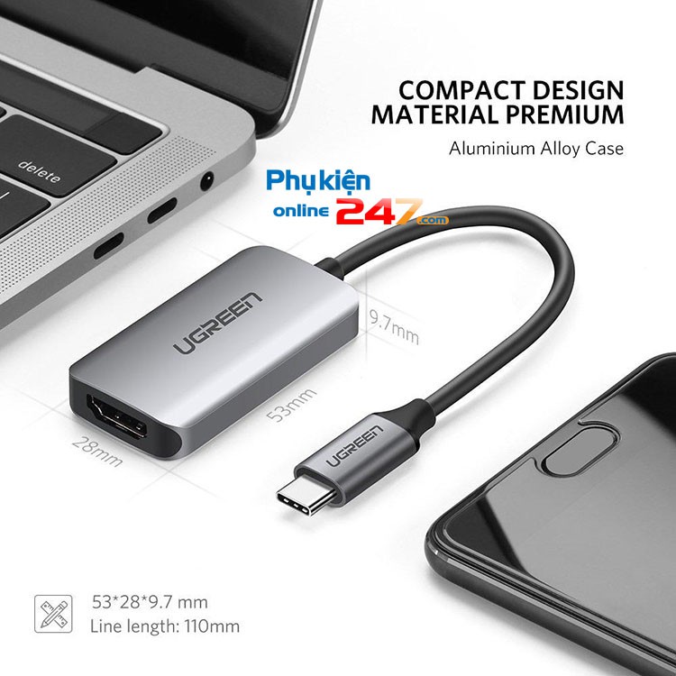  CÁP KẾT NỐI ĐIỆN THOẠI VỚI TIVI QUA CỔNG USB TYPE C ĐỜI MỚI