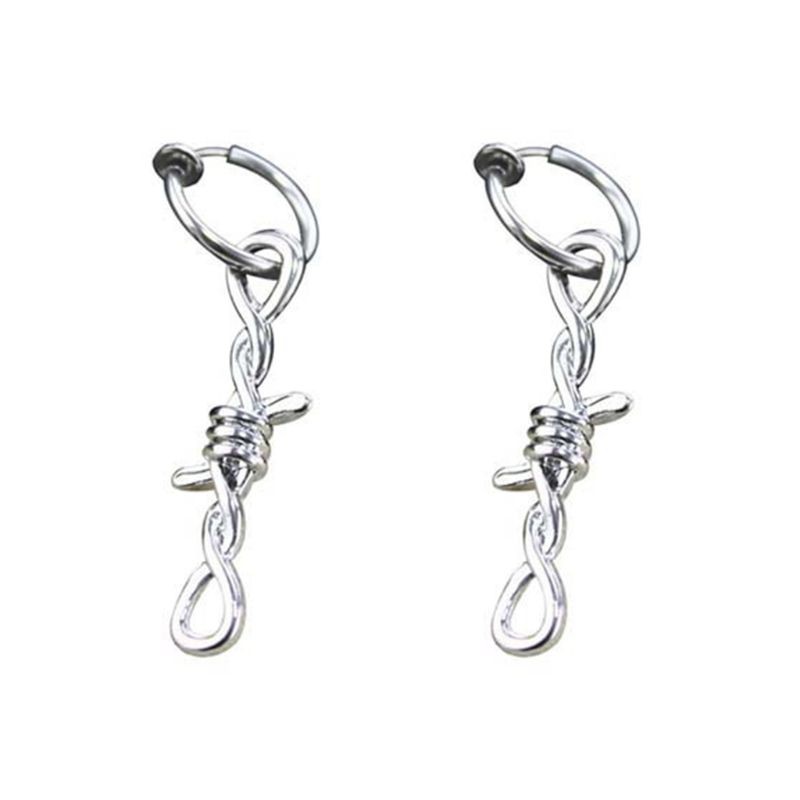 YOI*Personality Irregular Earring Metal Thorns Punk Rock Male Female Ear Clip Gifts