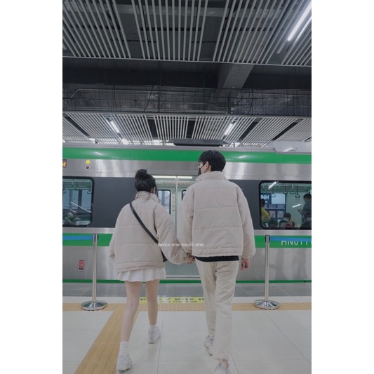 Áo Khoác Phao chần bông, áo khoác phao form ngắn unisex Bazic one