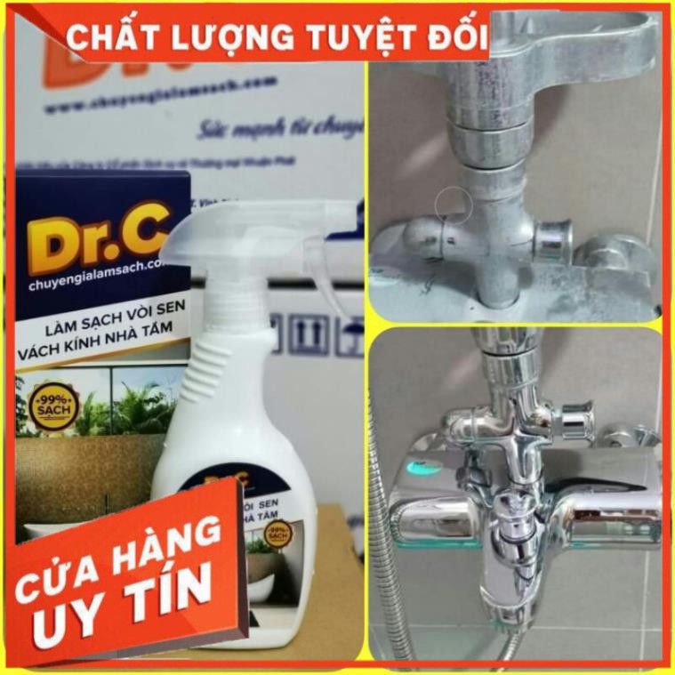 [FLASH SALE] [TẶNG CHỔI CỌ] Dung dịch Dr.C 4G 300ML tẩy rửa cặn canxi vách kính, vòi sen inox SIÊU RẺ