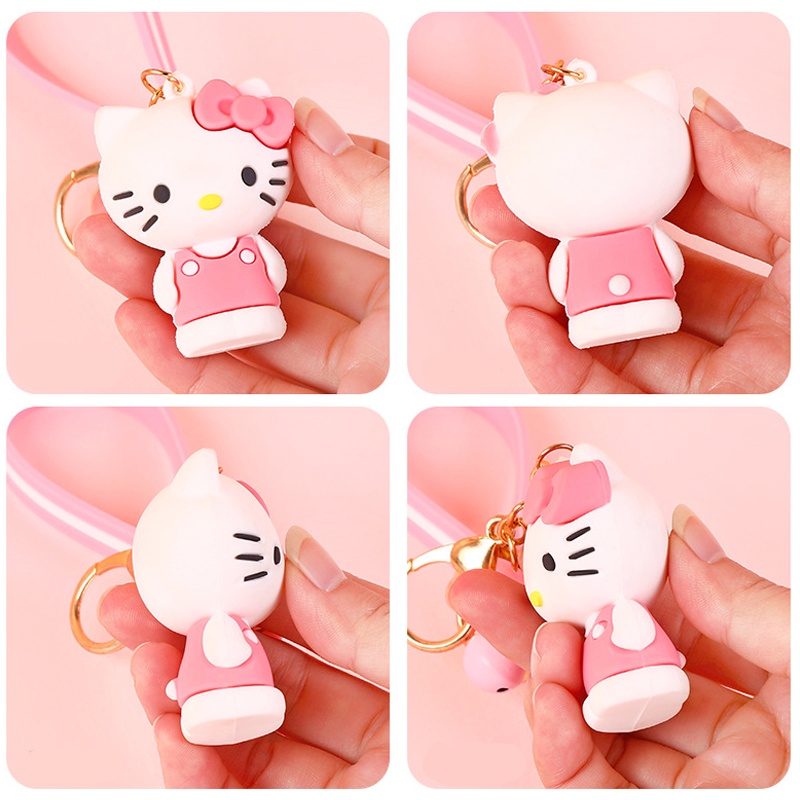 Sanrio Móc Chìa Khóa Hình Quả Chuông Hello Kitty Kuromi Dễ Thương Sáng Tạo