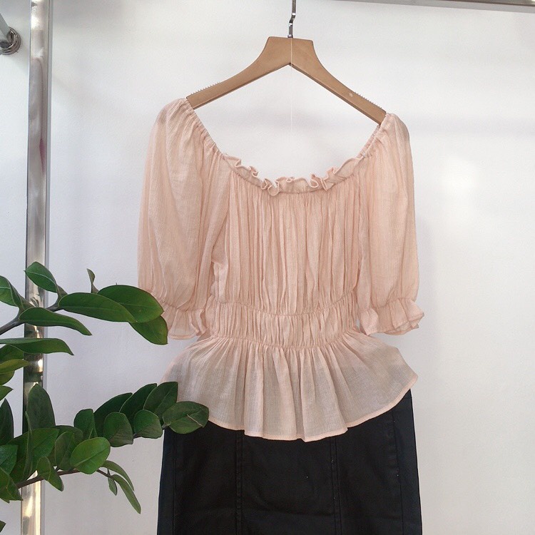 𝐇𝐄𝐘𝐋𝐀𝐋𝐀- Áo croptop bo kiểu điệu đà Hàn Quốc