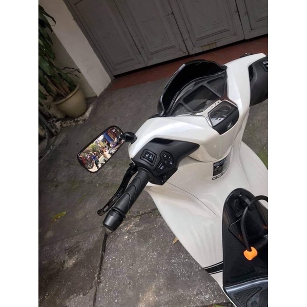 Gương Xe Máy H2C  Rizoma kính trắng xịn loại 1 Chân Ngắn