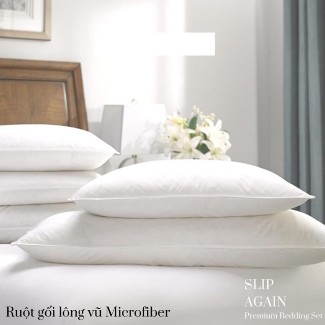 Ruột gối lông vũ Microfiber.