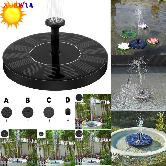Đài phun nước mini dùng năng lượng mặt trời trang trí sân vườn đẹp mắt