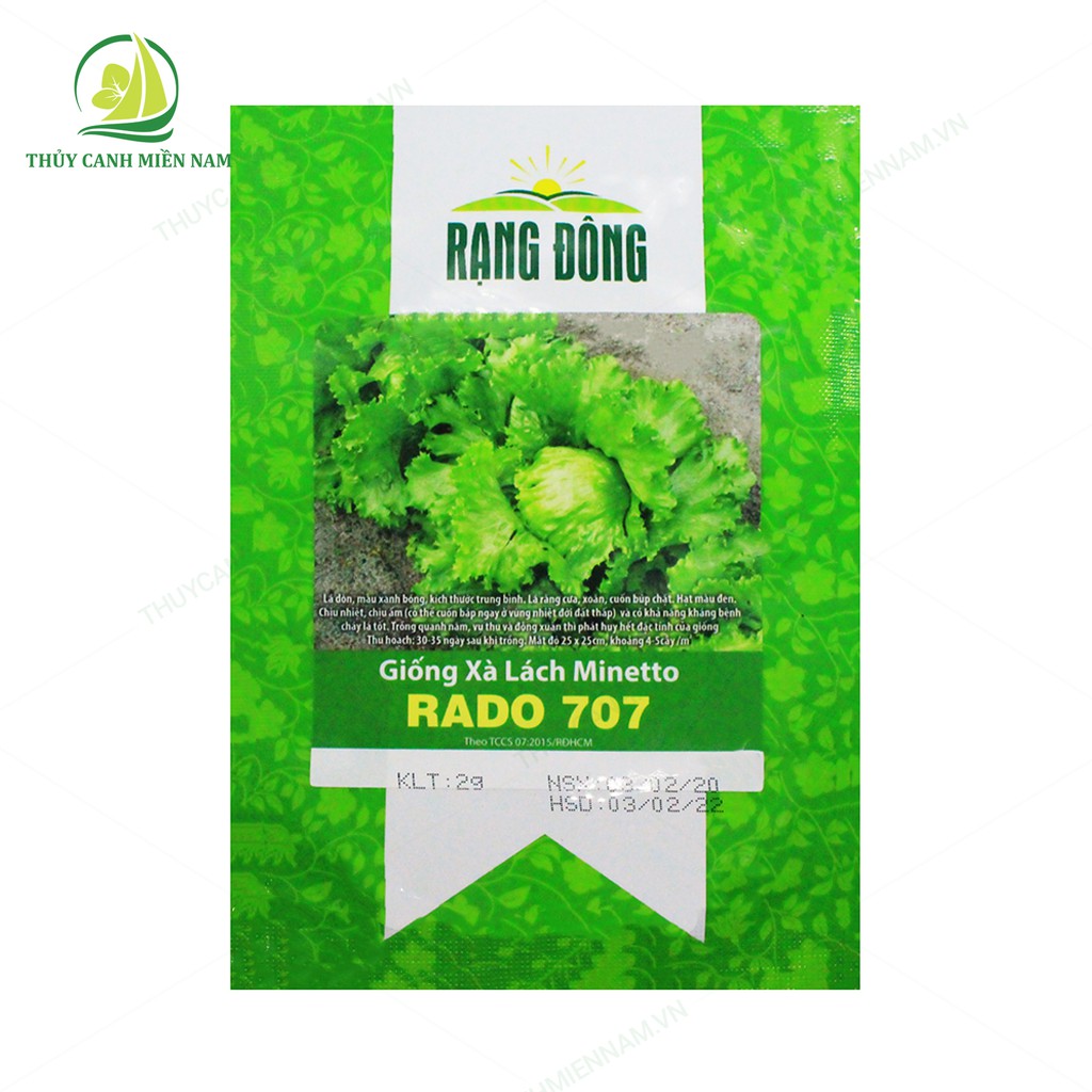 Hạt giống xà lách Minetto RADO 707 (2g) | Giống Khoẻ, Tỉ Lệ Nảy Mầm Đến 90%, Có Hỗ Trợ Trồng Rau Tại Nhà