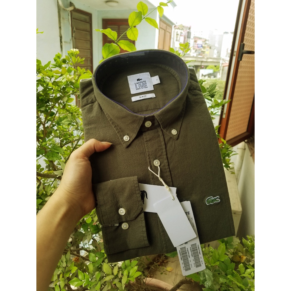 Aó sơ mi nam đũi dài tay Lacoste (Form Slim chất vải đũi (Linen) thoáng mát,thấm hút mồ hôi thoáng khí Hàng TQXK) | BigBuy360 - bigbuy360.vn