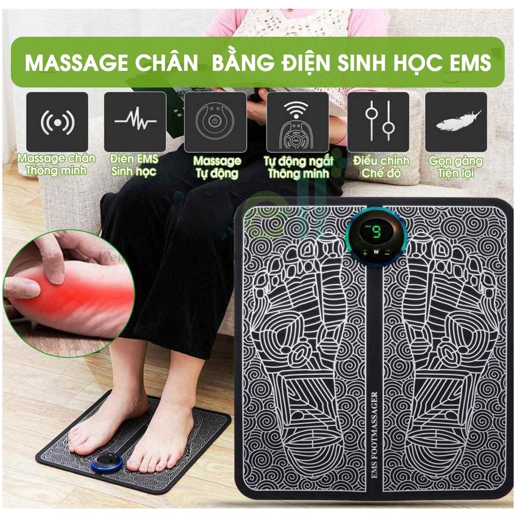 Thảm mát xa chân EMS giảm đau chăm sóc sức khỏe