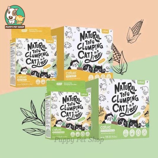 Cát vệ sinh hữu cơ cho mèo Cature Natural Tofu Clumping