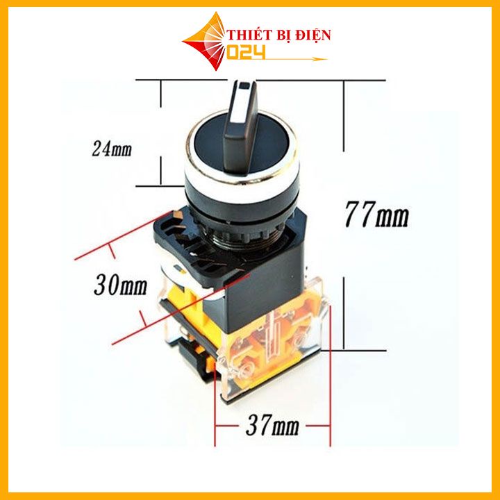 Công Tắc Xoay 3 Vị Trí LA38 440V-10A Tự Hồi ( Xoay Nhả)